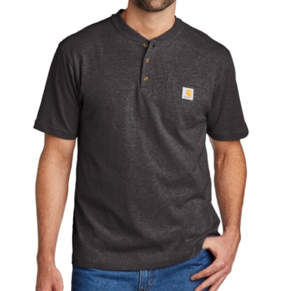 Carhartt Men's charcoal grey Henley Shirt